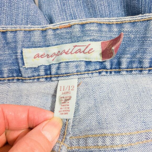 Aeropostale Hailey skinny flare midrise Cowgirl Tough flap pocket jeans 11/12 L - Picture 9 of 11